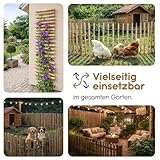 BooGardi Staketenzaun 80 cm hoch · Holz-Zaun Garten in 14 Größen · Gartenzaun Holz Sichtschutz · Jägerzaun Teichzaun Holzzaun Bauernzaun · 80cm x 5m · Lattenabstand 3-5cm