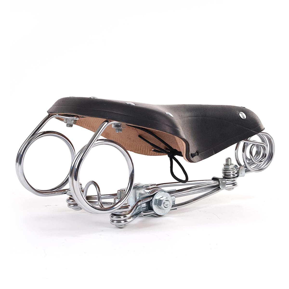 UNISTRENGH Vintage Fixie Road Bike Bicycle Leather Seat Saddle GS17 (Black)