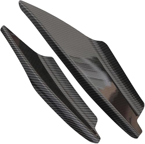 VICASKY Alerón delantero de fibra de carbono, juego de 4 piezas, ajuste universal para automóviles, material ABS, accesorio fácil de instalar