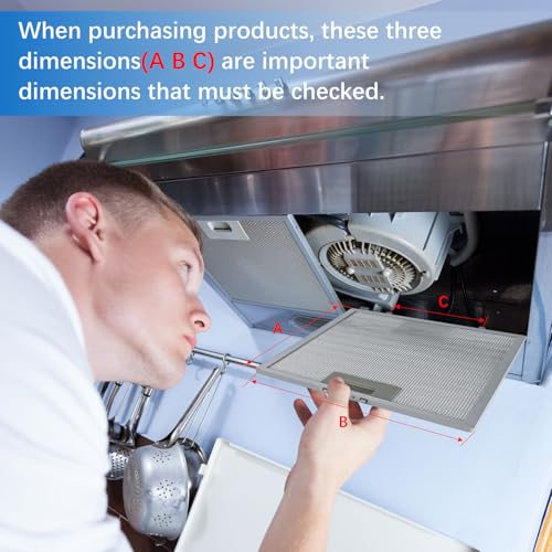 BREANIFULL 2 Packs Metal Grease Filter for Cooker Hood 260 * 320 * 9mm Grease Filters 5-Layer Compatible with Various Leading Range Hoods (Silver) - Image 7