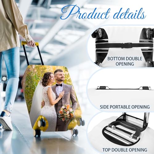 Personalized Luggage Cover Custom Suitcase Cover Customized Travel Luggage Cover Add Name Photo Logo Text Design Personalized Washable Print Elastic Suitcase Protector4