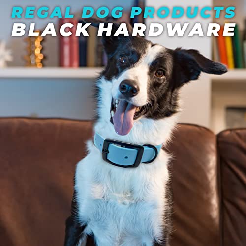 Regal Dog Products Medium Pink Waterproof Hunting Dog Collar With Heavy Duty Black Hardware Buckle & D Ring | Custom Fit Vinyl-Coated Webbing Water Resistant Collar For Small, Medium & Large Dogs #TOP7