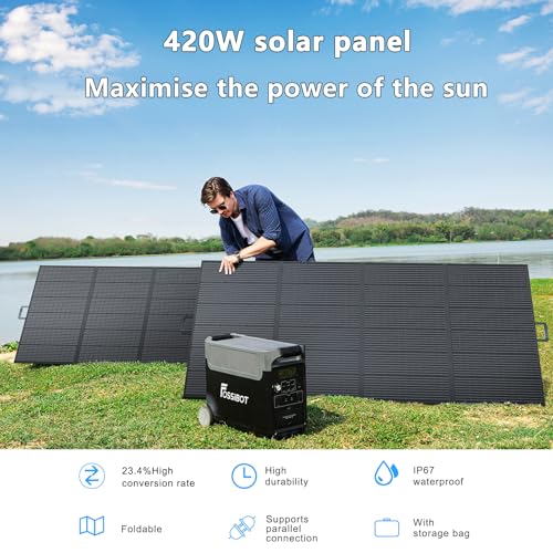 FOSSIBOT-Polska SP420 Energia słoneczna Ładowanie słoneczne fold Panel słoneczny 420 W