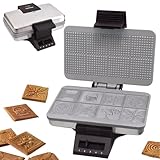 Syntrox Germany Keramik Zimtwaffelautomat mit modernem Edelstahl-Design