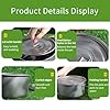 BY-J Titanium Camping Cookware Set-2200ml+1200ml+700ml Titanium Pot with Lid and Foldable Handle, Compact Backpacking and Travel Kitchenware for Camping, Hiking and Fishing (3 Piece-Set) #4