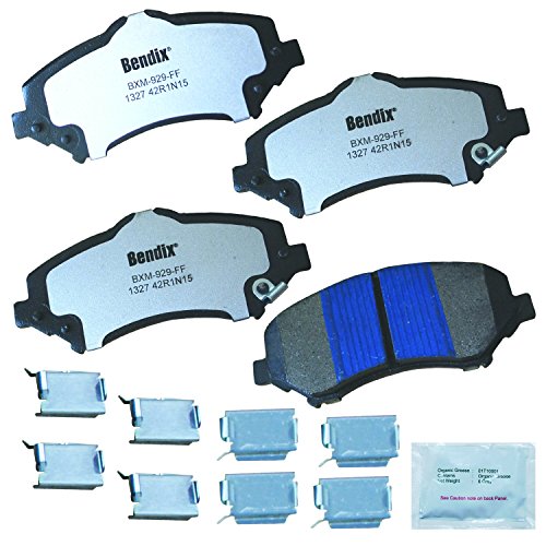 Image of Bendix Fleet Metlok MKD1327FM Semi-Metallic Front Brake Pads for Select Models Chrysler Town & Country,Dodge Grand Caravan,Journey,Nitro,Jeep Liberty,Wrangler,JK,Ram C /V,Volkswagen Routan