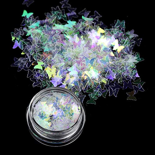 image for gootrades Nail Sequins Butterfly/Stars/Hearts,Holographic Iridescent M