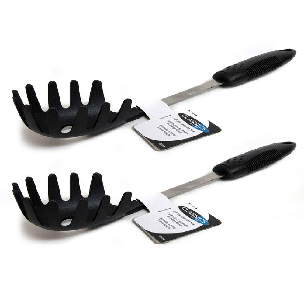 2Pc Pasta Server Spoons Spaghetti Noodle Soft Grip 12