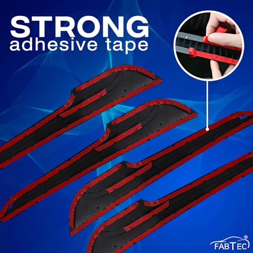 Image of FABTEC Car Bumper Protector Front & Rear Car Single Chrome Bumper Safety Guard Protector Pack of 4 Pcs Car Bumper Guard Compatible with All Cars Universal Size