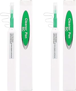 2Pcs Fiber Optic Cleaning Pen - 2.5mm FC/SC/ST Cleans Over 800+ Times, Fiber Optic Endface Cleaning Tool,Single Click Fiber Cleaner, UPC/APC Ferrules Push Type Connectors Cleaning