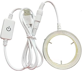 XuuSHA Acessórios de microscópio digital portátil ajustável com 60 LEDs, USB, anel de microscópio, iluminação de microscópio, acessórios de microscópio