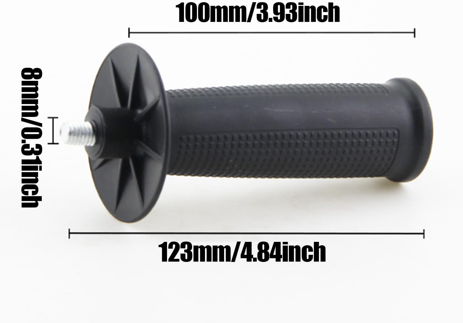 Maxmoral 2PCS 8mm Threaded Diameter Black Auxiliary Side Handles Replacement Suitable for Angle Grinders