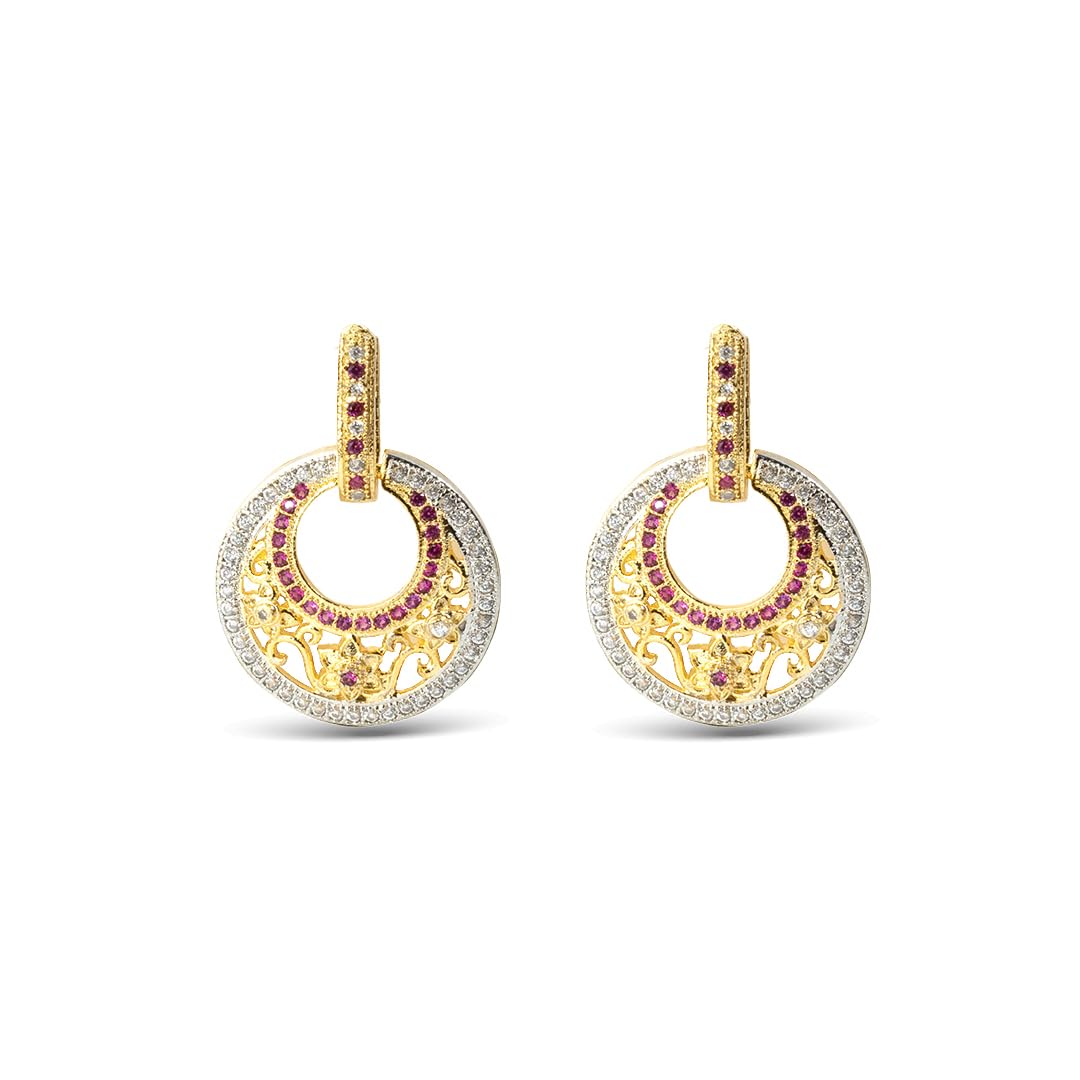 Sera Jewels floral CZ White Stone American Diamond Earrings for Girls (B0CC68GMXZ) Amazon Price History, Amazon Price Tracker