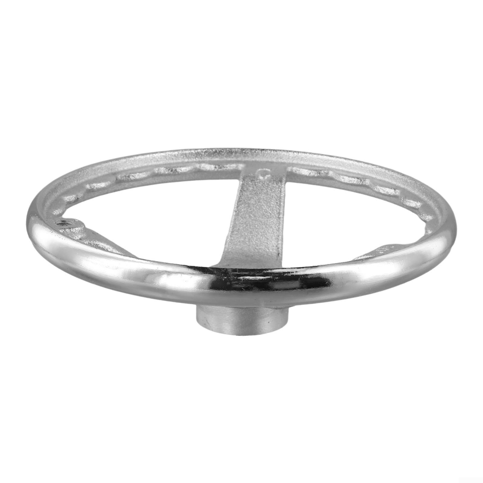 Volante de mano de hierro fundido cromado de 3 radios, rueda de mano, transmisión mecánica, mango corrugado para equipos de torno CNC (10 pulgadas)