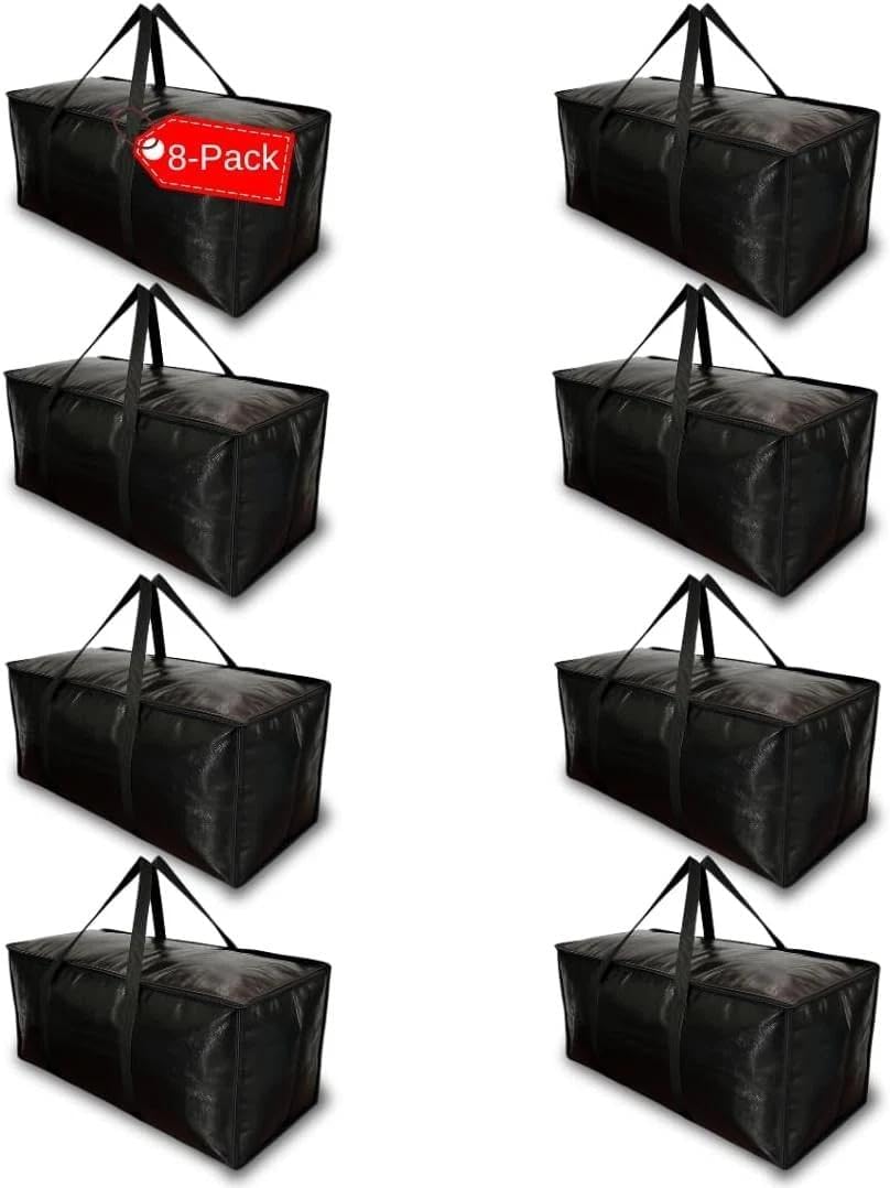 for ! 8- Pack Heavy Duty Large Moving Bags, with Strong Zipper