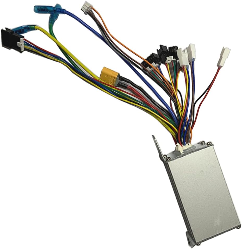 DC36V Controller from a different angle, highlighting the various connectors and the aluminum casing.