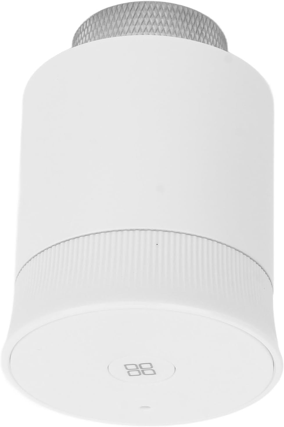 Front view of Jauarta ME168 Smart Radiator Thermostat showing the display area