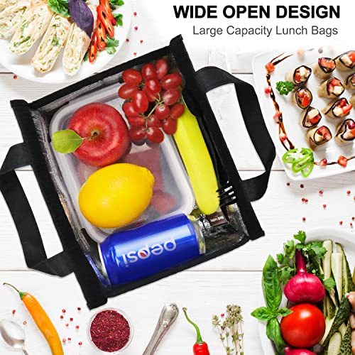 Booeudi Insulated Lunch Bag, Lunch Bag For Women Men, Large Adult Lunch Box Tote Bag With Interior Pockets, Reusable Lunch Box For Office, Work, Picnic Beach Or Travel, Black #TOP1