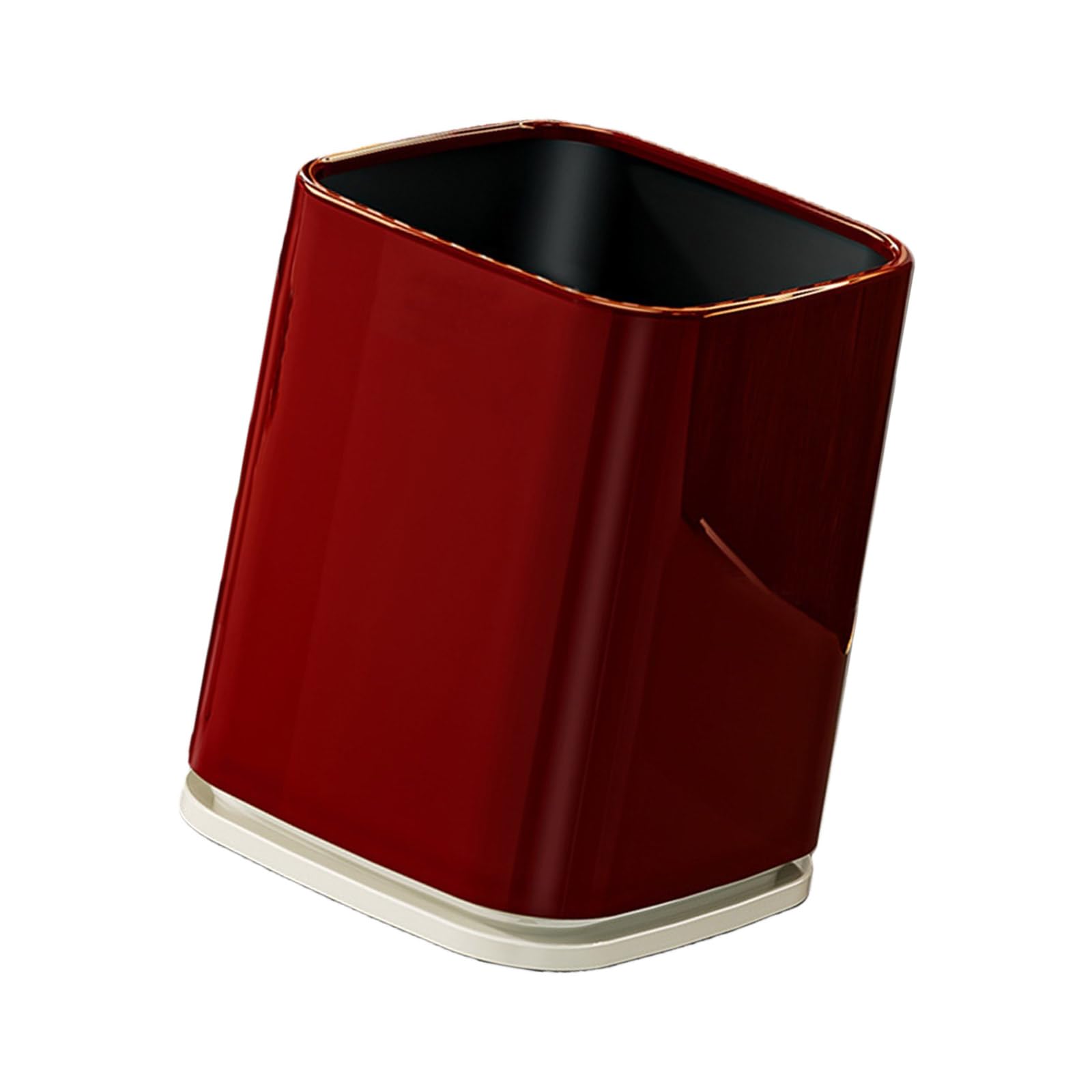 Jazuaiao Large Capacity 13L Garbage Can with Quiet Easy Movement Household Decoration Trash Can for Home Wheeled Trash Bin