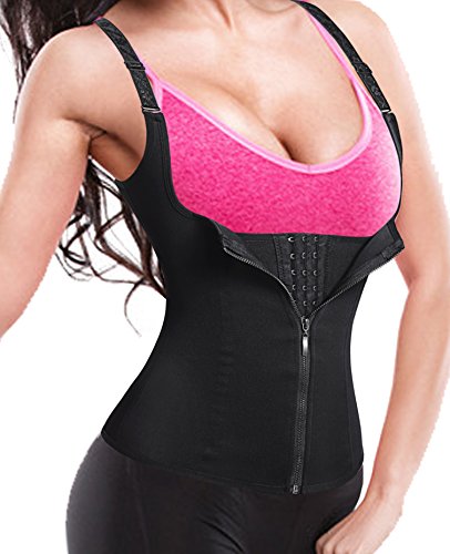 Gotoly Waist Trainer Corset for Weight Loss Lumbar Back Supports Vest with Zip & Hook