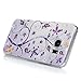 Galaxy S7 Edge Case - Mavis's Diary 3D Handmade Bling Crystal Shiny Sparkle Diamonds Purple Cirrus Pattern Full Edge Clear Hard PC Cover for Samsung Galaxy S7 Edge & Dust Plug & Stylus Pen
