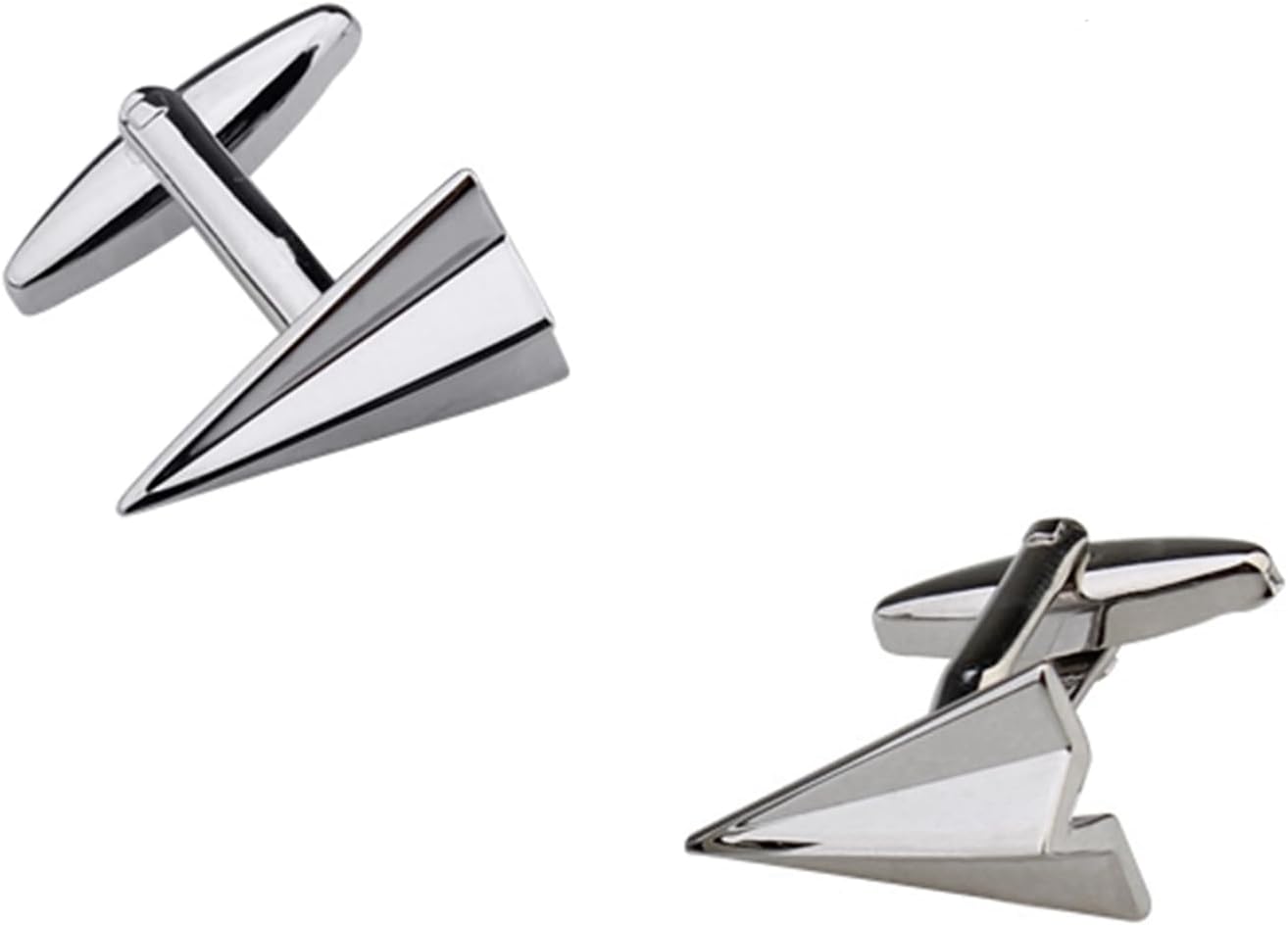 Paper Airplane Cufflinks, Trendy Accessories for Aviation and Travel Lovers Cuff Links