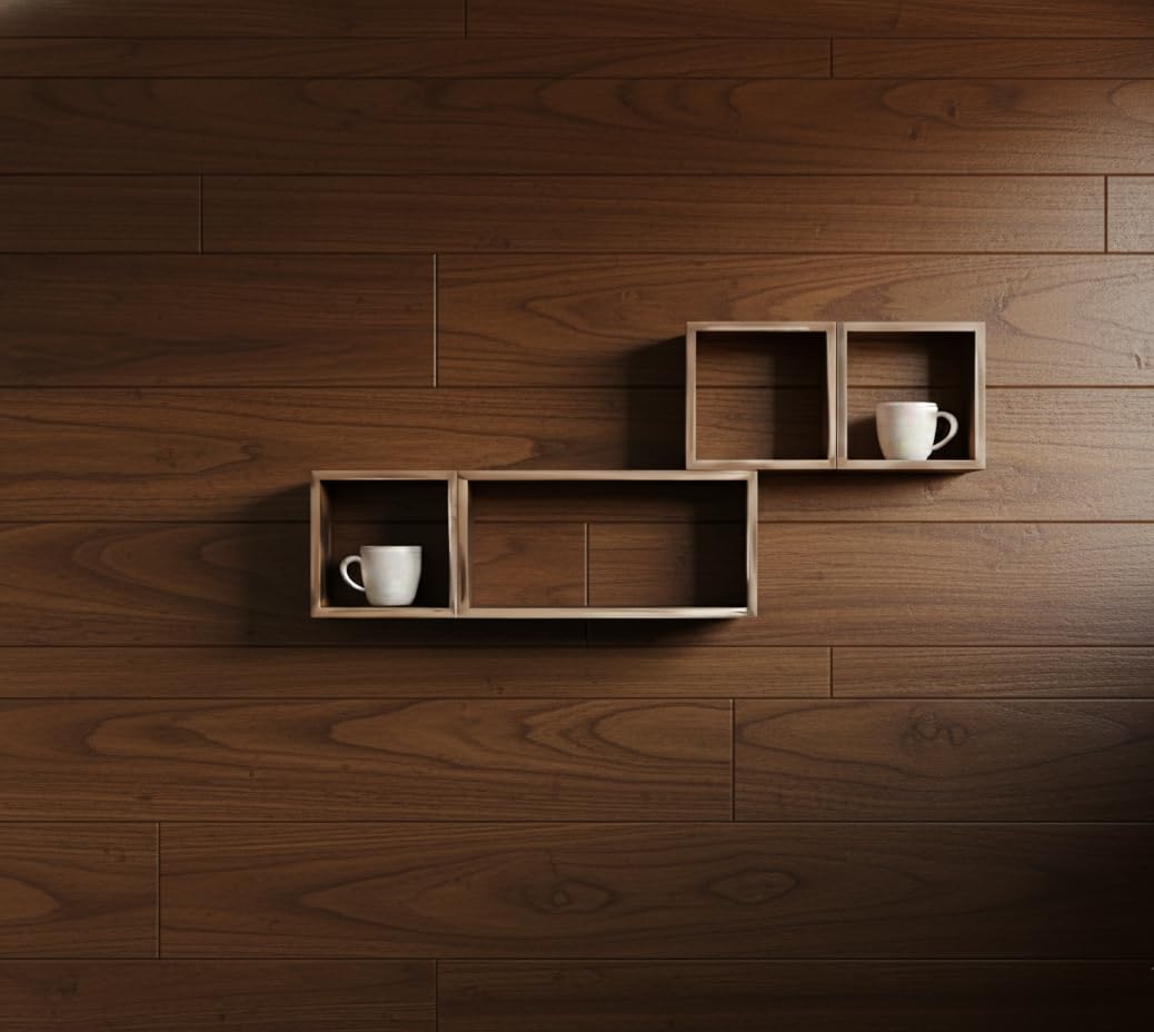 Burnt Earthy Stylish Wall Decor Unit for CD/DVD & Books Storage-image-17
