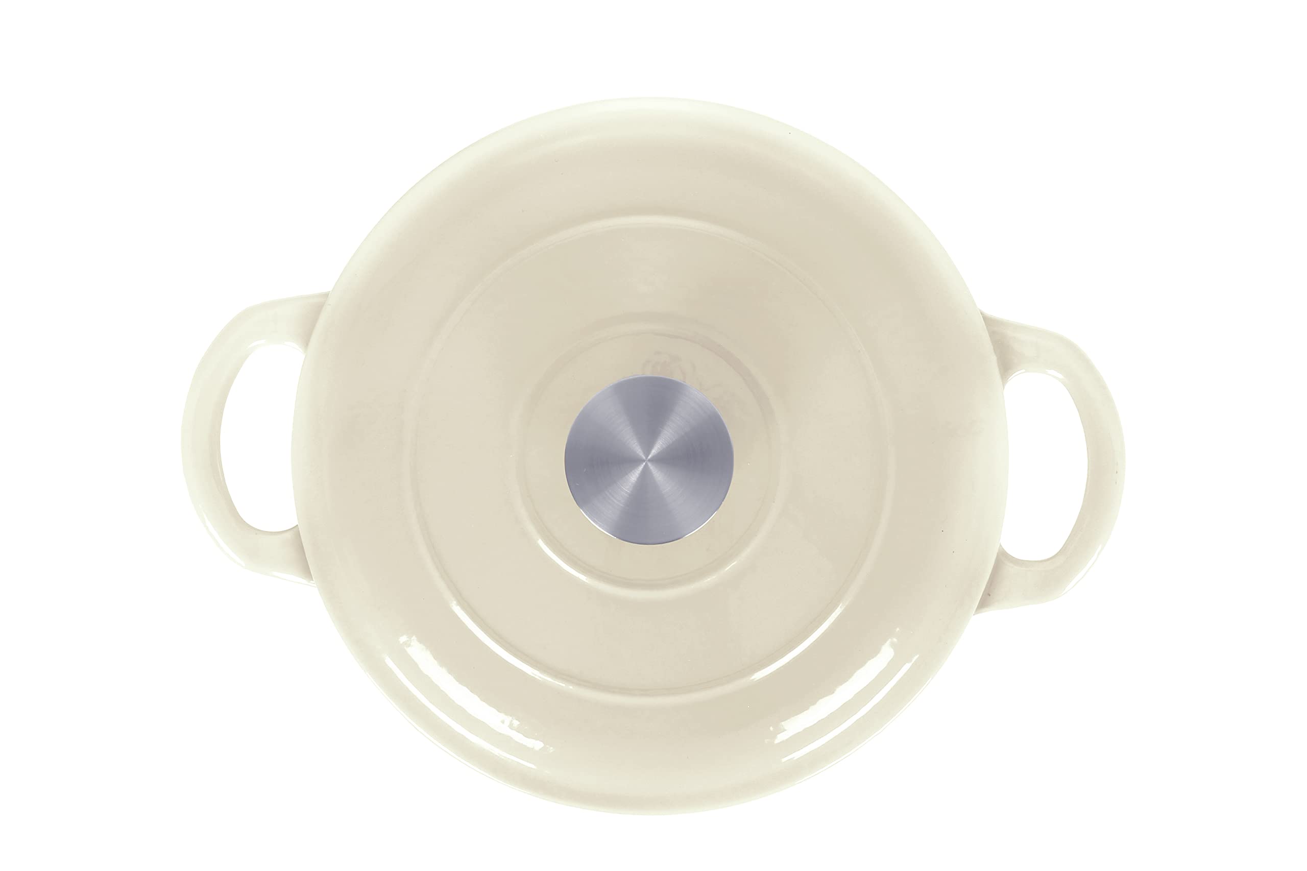 Echtwerk Stoofpan van gietijzer met emaille coating, broodbakpan, geschikt voor oven, grill en inductie, grijs, 3,5 l, 22,5 cm