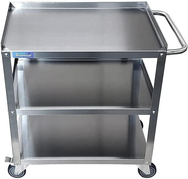 Commercial Stainless Steel 3 Shelf Utility Kitchen Metal Cart 33x21X33