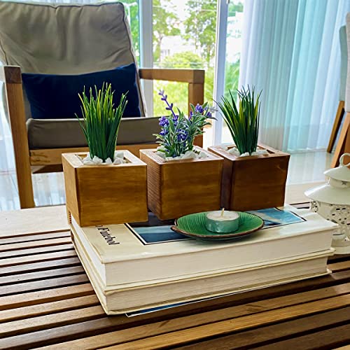 Mini Vasinhos C/ Planta Artificial Decoração Balcao Banheiro