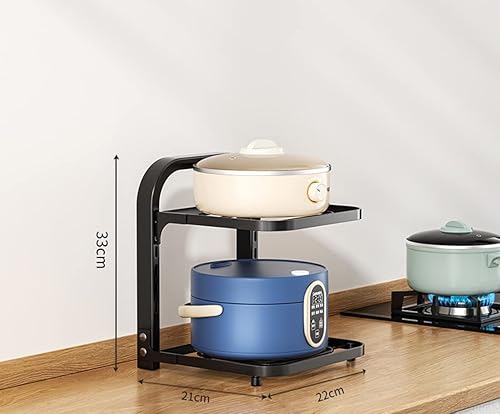 Miniatura 2 de Estante de almacenamiento multifuncional de la tabla de la parte superior de la tabla estante de almacenamiento de la cocina de múltiples capas (2