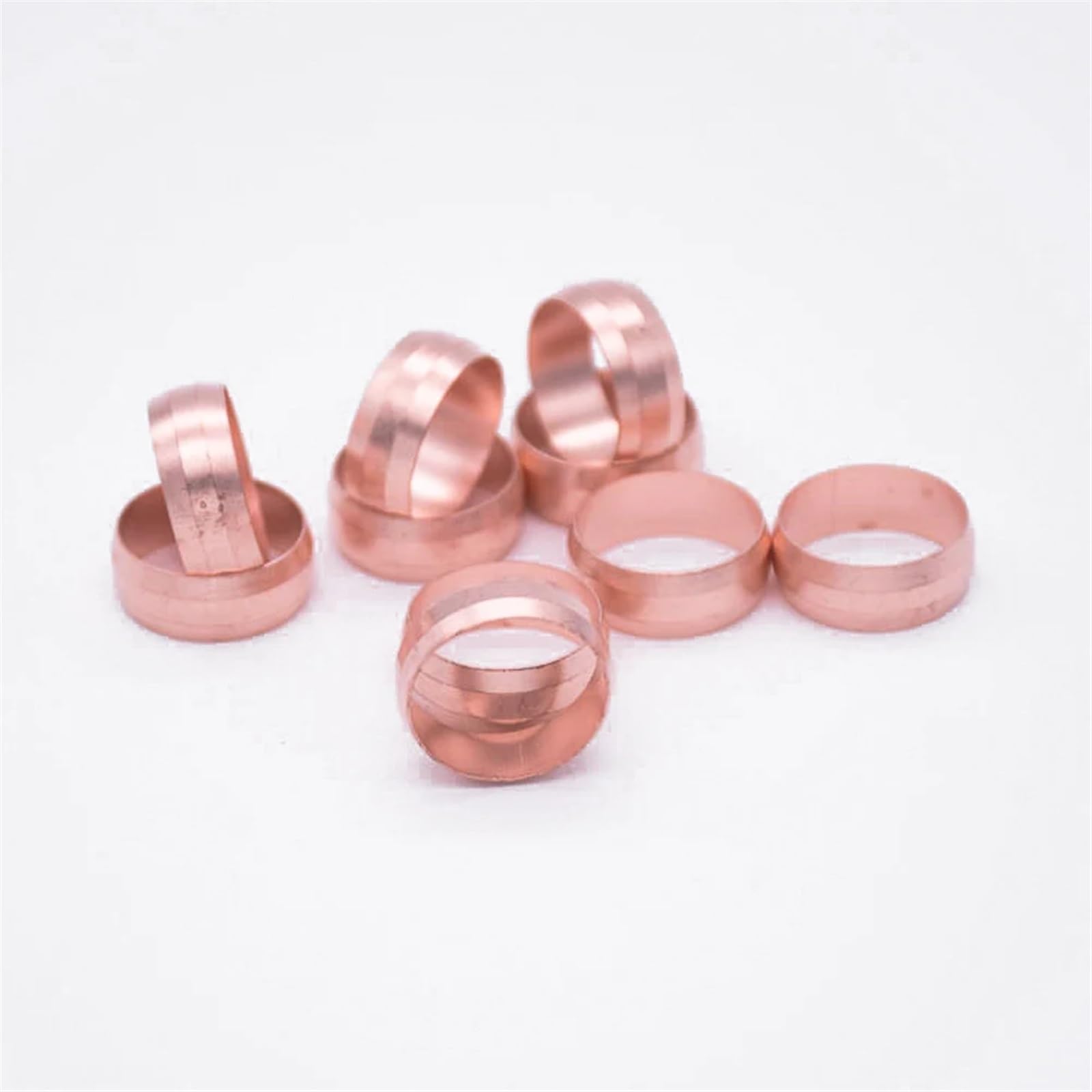 10 piezas de 8, 10, 12, 15, 16, 19, 20, 22, 25, 28 mm, agujero de virola de aceite para montaje de unión de compresión, agua, gas, aceite, manguito, anillo de cobre (15 mm)