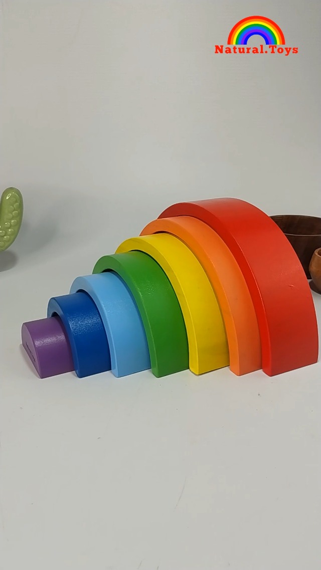 Natural.Toys Wooden Rainbow Stacker : Amazon.in: Toys & Games Natural.Toys Wooden Rainbow Stacker : Amazon.in: Toys & Games