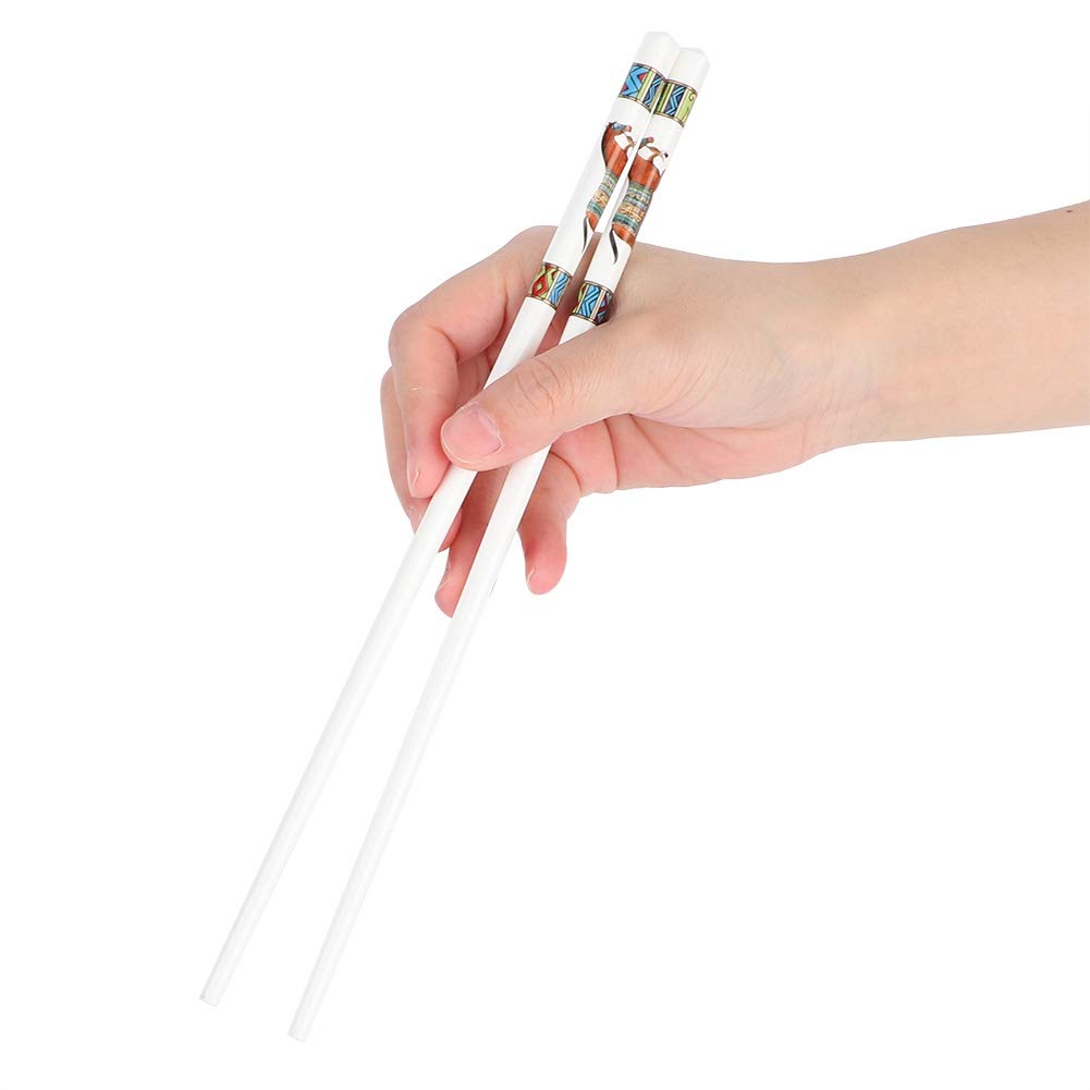 10 paires baguettes en céramique Couvoirs de vaisselle de table pour le restaurant pour le restaurant de l'hôtel Gift (Mille cheval de guerre coloré)