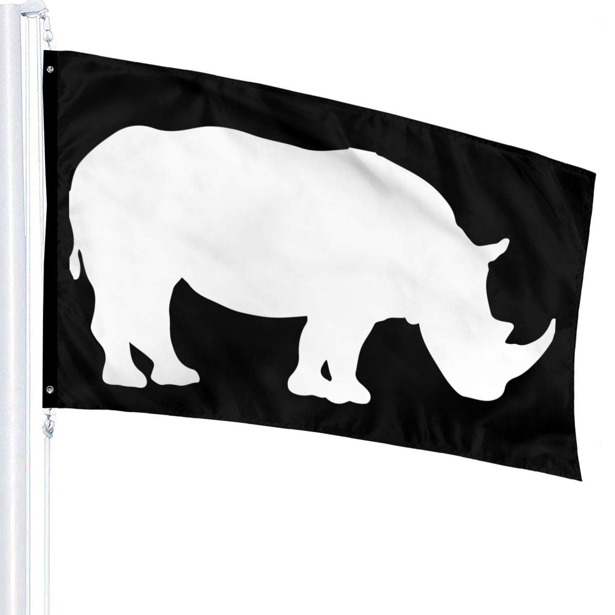 Flag 3 X 5 Cute Rhino 1 100% Polyester Single LayerFlags 90 X 150CM - Banner 3' X 5'