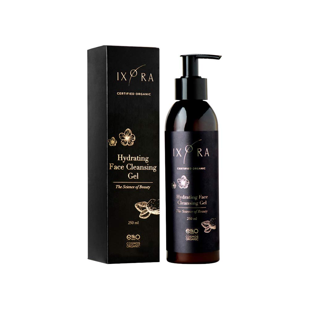 – IXORA Hydrating Face Cleansing Gel Cleanser For Dry Skin : Cleanse, Remove Impurities, and Hydrate Your Skin for a Soft and Soothing Effect - Certified Organic - Suitable for Sensitive Skin