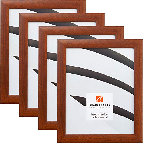 Craig Frames 23247616 8 x 10 Inch Picture Frame, Walnut Brown, Set of 4