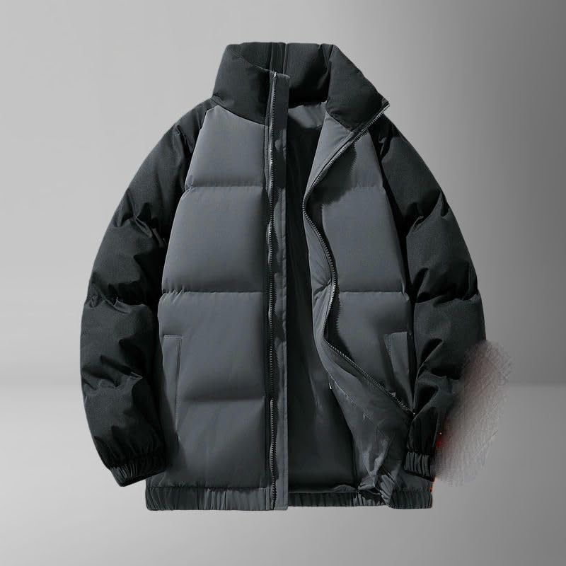 Chaqueta acolchada de hombre con cuello alto para evitar el viento 3