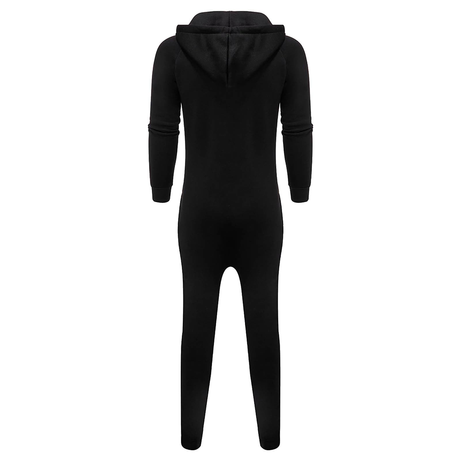 Combinaison de travail pour homme - Avec capuche - Style cargo - En polaire douillette - Une pièce - Élégante et chaude - Pour l'hiver