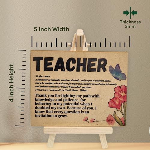 tinydabba Wooden Definition Plaque with Easel – Teacher Day Gift by tinydabba - 3