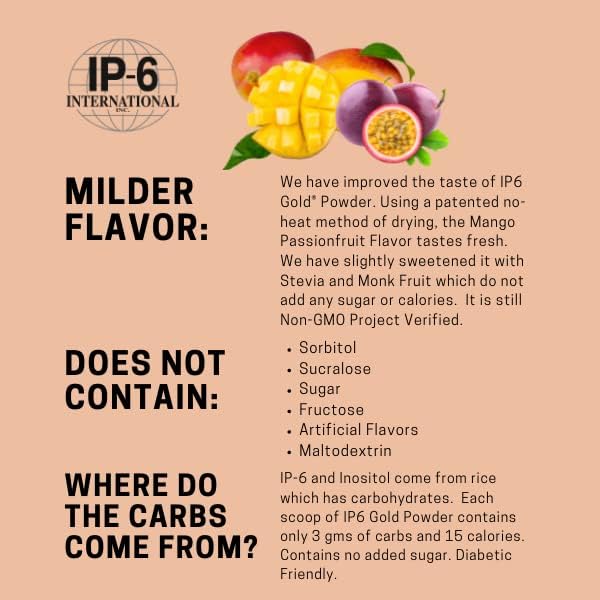 IP-6 Gold Powder Mango Passionfruit Flavor, 60 Servings - Image 5