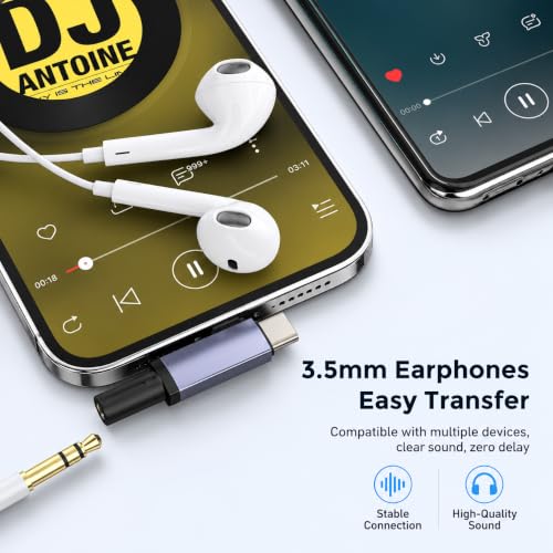 Image of Verilux 2 in 1 Audio Adapter USB C and Light to 3.5mm Jack Converter