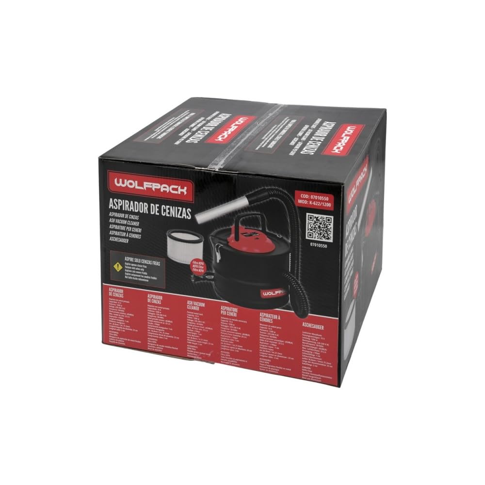 WOLFPACK LINEA PROFESIONAL Aspirador Cenizas Wolfpack 1200 Watt. 15 Litros
