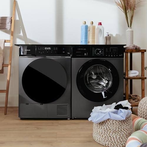 Cecotec Wärmepumpentrockner - 9 kg - Bolero DressCode Dry 9400 Steel A+++. 600W, niedriger Verbrauch, Full Touch, Easy Iron, 15 Programme, automatische Trocknung und Edelstahltrommel