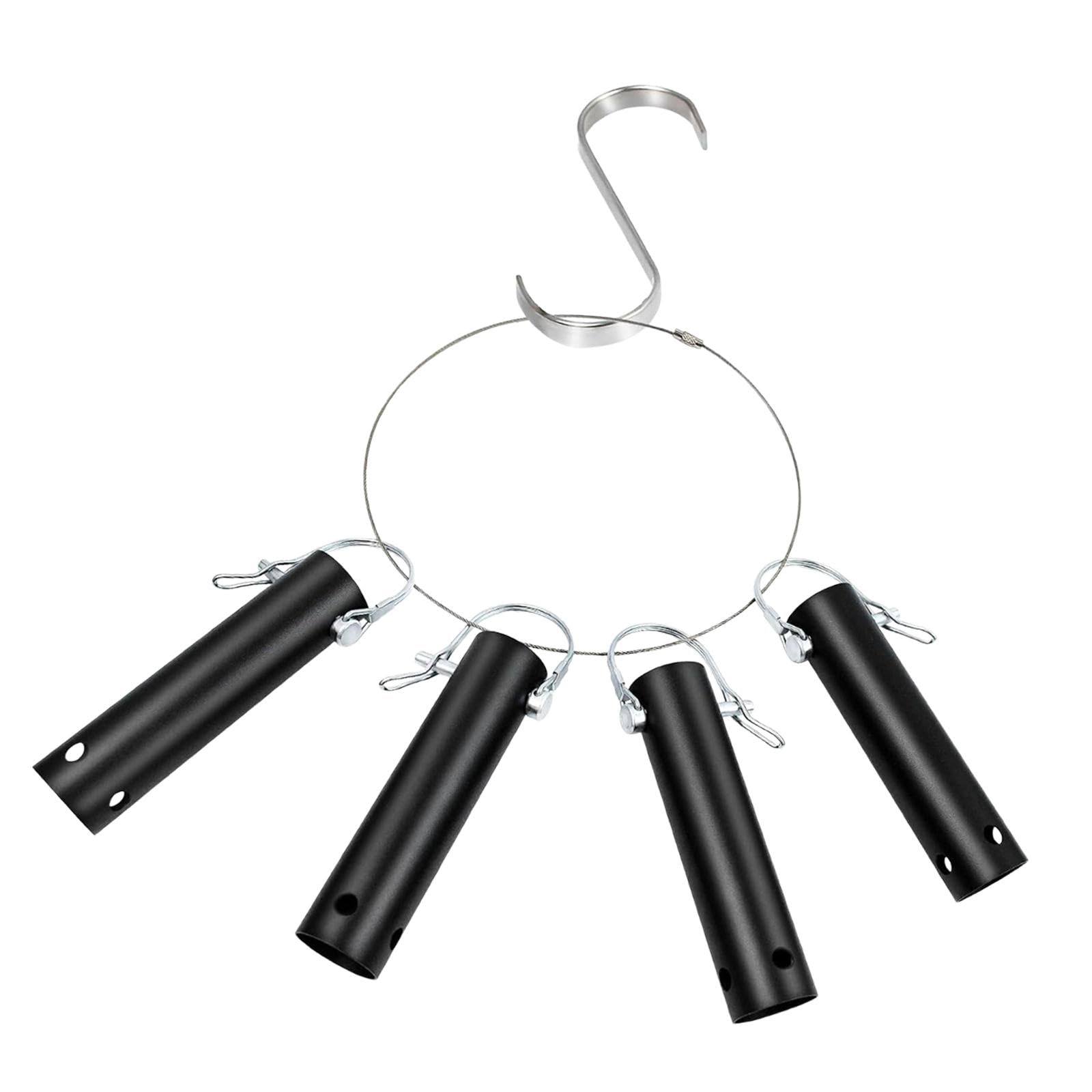 Fenteer 2 Pièces Support Outils Piscine Organisateur Rangement Accessoires Crochet Acier Carbone Fonction Accroche Convient pour Entretien Piscine Rangement E, 4 Pièces
