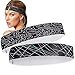 NATEE 2pcs Cinta Sudor Cabeza, Diadema Deportiva, Cinta de Pelo Deportiva, Banda de Cabeza Elástica, Banda de Cabeza Tenis Fitness Yoga Maratón Ciclismo Superabsorbente Secado Rápido Adulto Unisex
