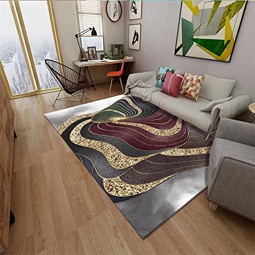 Tapis de salon à poils ras gris pour intérieur moderne