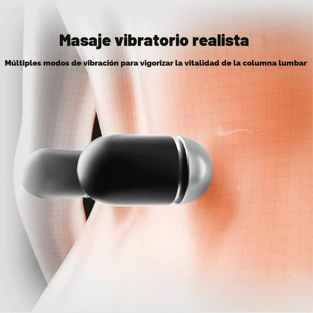 Prevalnt Theraback Masajeador de Espalda 3 en 1, Terapia de Espalda Theraback 3 en 1 (2026), Masajeador para Ciática de Triple Fusión con Tracción, Vibración y Calor para Espalda y Cuello (Black)