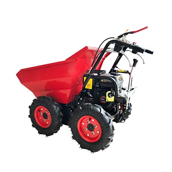 BRAST Benzin Muldenkipper Mini-Dumper Motor-Schubkarre Dumper Radlader 4,8kw/6,5PS Allradantrieb 300 kg Traglast – Bild 7