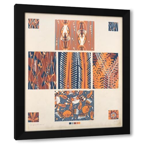 André Durenceau 15x18 Black Modern Framed Art Print Titled: Nine